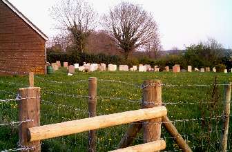 View from Field towards existing graveyard.